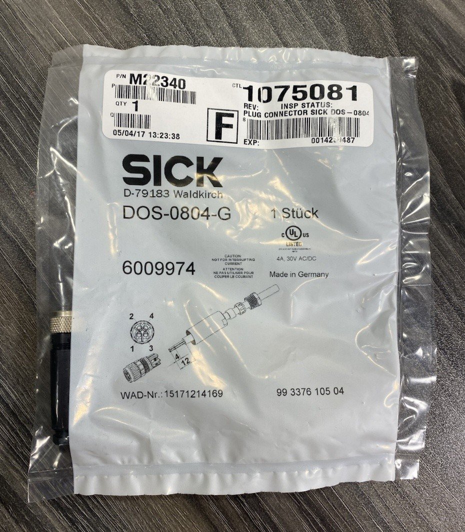 SICK DOS-0804-G M8 Female Reliable Straight Connector - Image 2